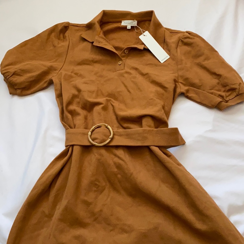 Roolee Tan Shirt Dress (XS)